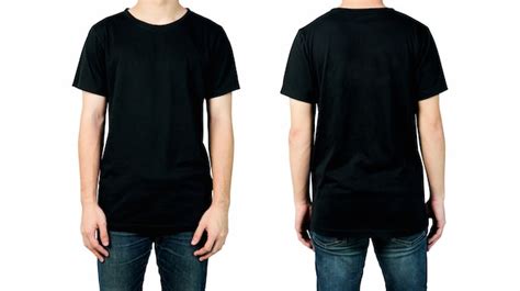 5397+ Black T Shirt Mockup Front And Back Free DXF Include