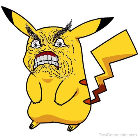 Pikachu Dangerous Look - Desi Comments