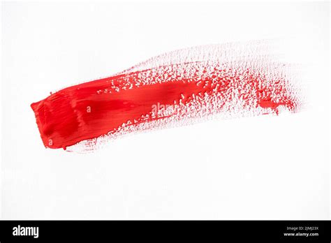 Red paint brush stroke effect Stock Photo - Alamy