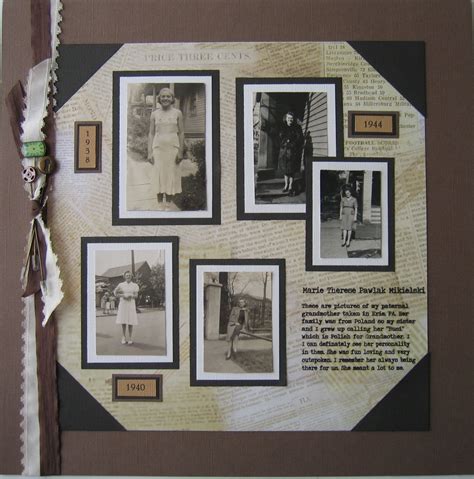 Heritage scrapbooking layouts, Heritage scrapbook pages, Vintage scrapbook