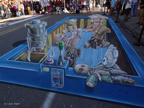 3D chalk art Sarasota - Leon Keer 3D street artist, 3D streetpainter ...