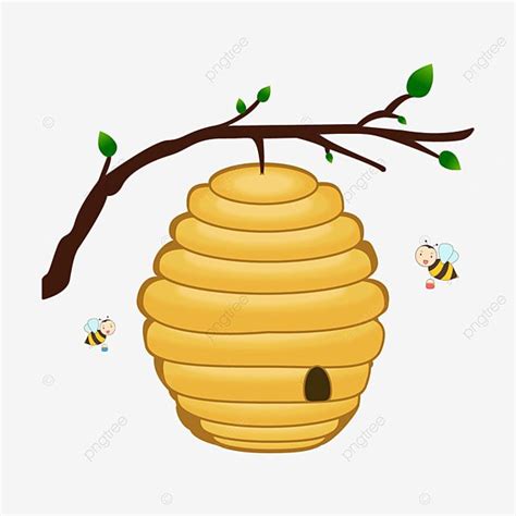 Beehives Clipart Transparent Background, Yellow Beehive Clip Art ...