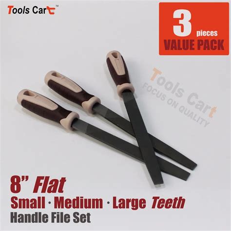 flat file set grinder carbon steel household hand tool home 8" metalwork woodworker hardwood ...