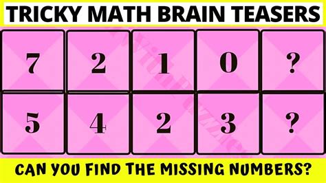 Math Brain Teasers For Adults