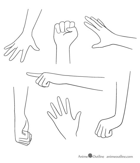 How to Draw Anime Hands Step by Step - AnimeOutline