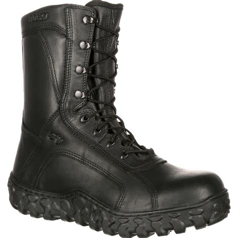 Black Steel Toe Combat Boots