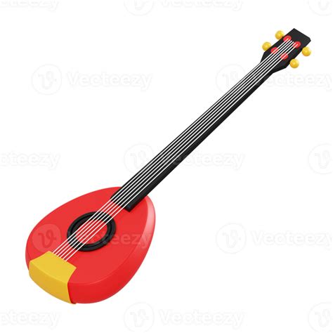 3d illustration gambus objet instrument traditionnel 9269665 PNG