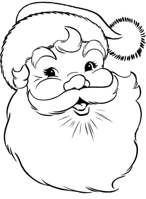 Face Of Santa Claus Coloring Pages - Christmas Coloring Pages : KidsDrawing – Fre… | Papai noel ...