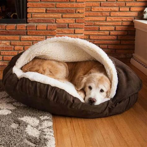 Dog Cave Bed Pet House Mat Soft Kennel Dogs House Cave dog nest Washable Nest Dog Home Pad Warm ...