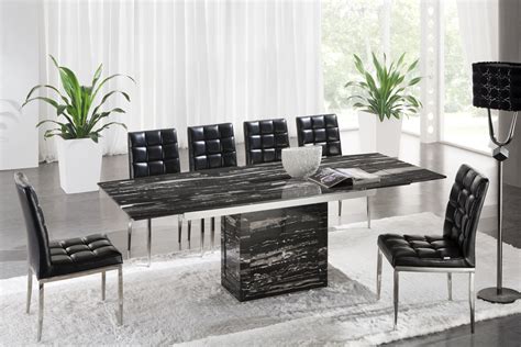 Black Marble Dining Table | Foter