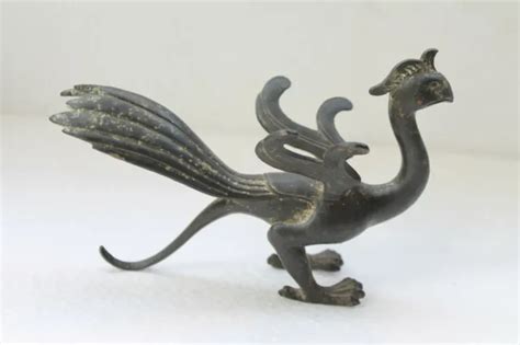 ANTIQUE ORIGINAL BRONZE Persian Mythological Character Huma Bird Statue NH3272 £889.00 - PicClick UK