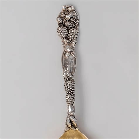 Tiffany & Co. Blackberry Pattern Antique Sterling Silver Berry Spoon, - Spencer Marks Ltd