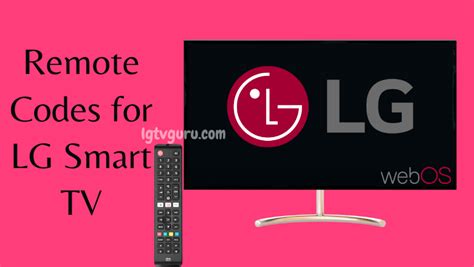 Universal Remote Codes for LG Smart TV: How to Program