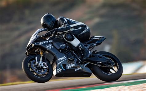 Download wallpapers Yamaha YZF-R1, 2018, GYTR, black sport motorcycles ...