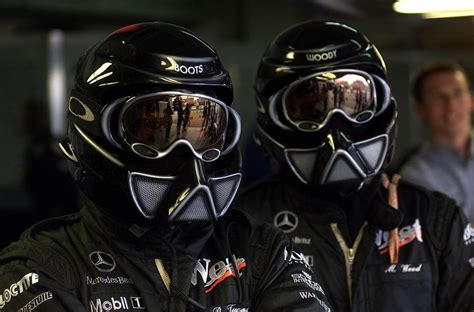 Mercedes pit crew helmets look slick : formula1