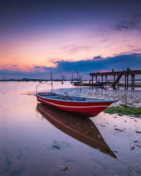 Wonderful Sunset at Barelang Bridge Batam Island Indonesia Stock Photo ...