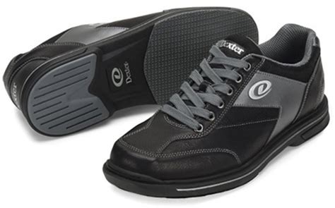 Dexter Mens Match Play Black/Alloy Right Handed Wide Width Bowling Shoes Bowling Sports ...