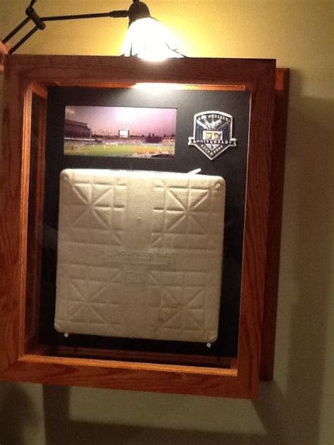 BASEBALL BASE Display Case Solid Oak Cabinet Shadow Box - Etsy