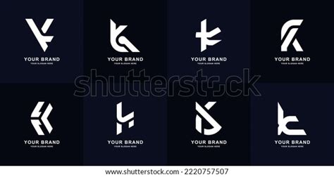 Collection Letter K Monogram Logo Design Stock Vector (Royalty Free ...