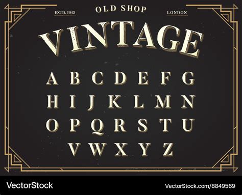 Alphabet font all letters set with classy stylish Vector Image