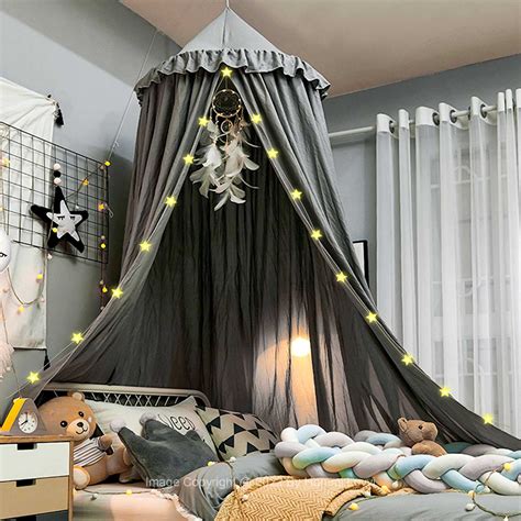 Buy Hommi Lovvi Bed Canopy for Girls, Dreamy Frills Ceiling Hanging ...