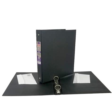 Wholesale 1 Inch 3 Ring Vinyl Binder - Black (SKU 1981547) DollarDays