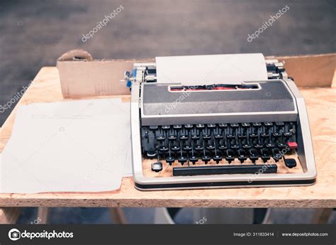 Old Fashioned Vintage Typewriter Background Close Stock Photo by ©patrick.daxenbichler 311833414