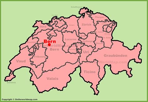 Bern location on the Switzerland map