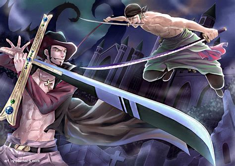 Mihawk vs Zoro by Eternal-S on DeviantArt