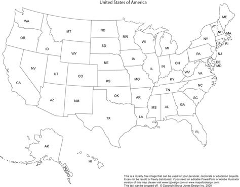 Free Printable US Map For Kids – Printable Map of The United States