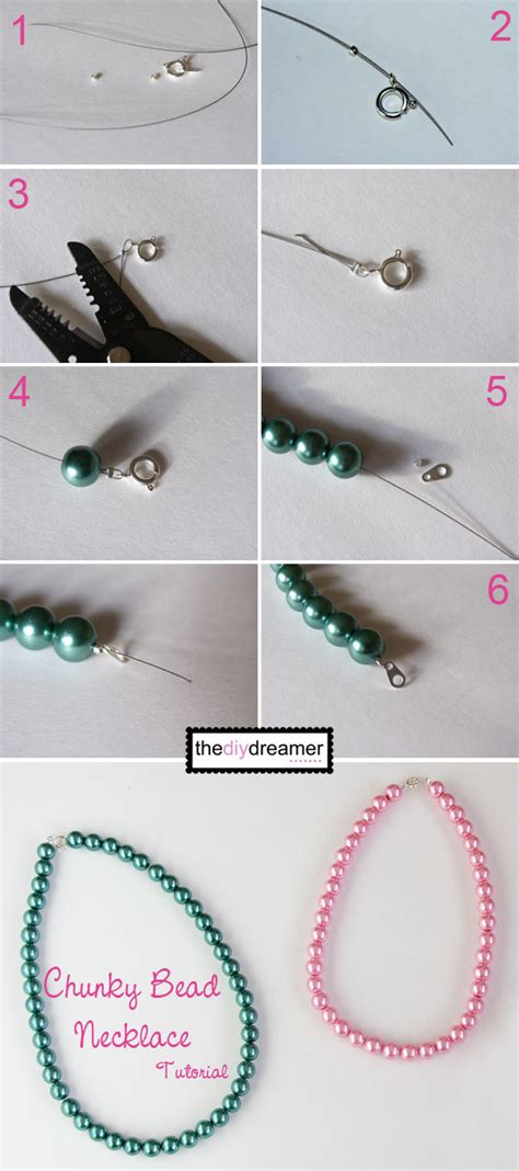 Chunky Bead Necklace Tutorial - The D.I.Y. Dreamer