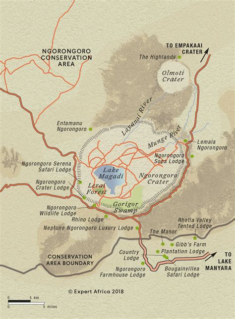 Ngorongoro Crater | Reference map | Tanzania | Expert Africa