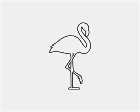 flamingo outline vector silhouette 11542496 Vector Art at Vecteezy