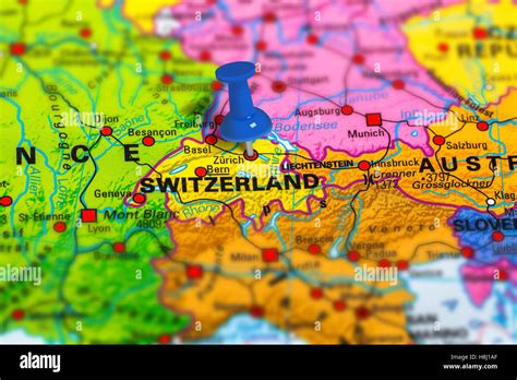 Zurich Switzerland map Stock Photo - Alamy