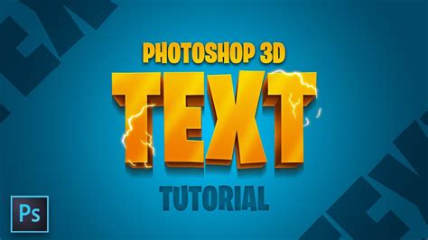 3D Text Photoshop Template