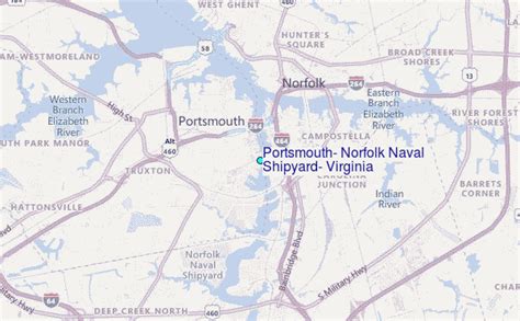 Portsmouth, Norfolk Naval Shipyard, Virginia Tide Station Location Guide