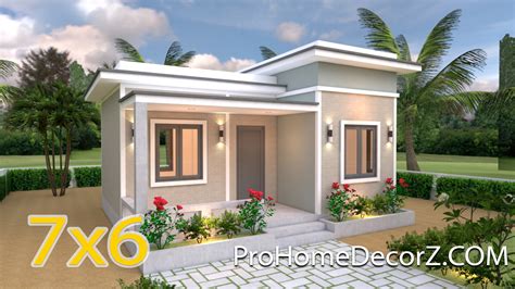 Big Tiny House 7x6 Full Plan Flat Roof - Pro Home DecorZ