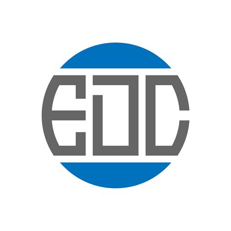 EDC letter logo design on white background. EDC creative initials circle logo concept. EDC ...