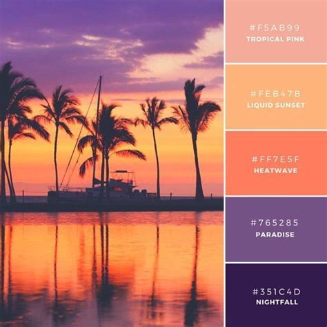 Vibrant Color Palette Combos Take Colors From the... | Sunset color ...