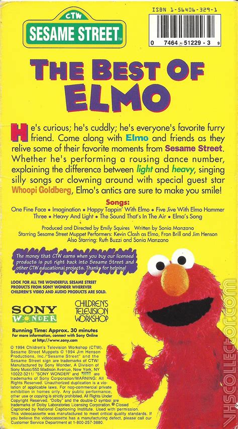 Sesame Street The Best Of Elmo Vhs