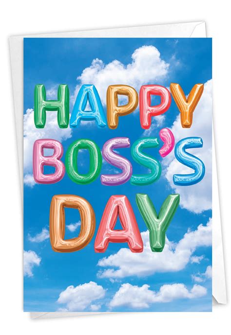 Happy Boss's Day Greeting Card - Notecard for Boss, Manager, Mentor C5651ZBOG - Walmart.com ...