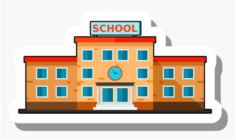 Clip Art Cartoon School Pictures - School Building Cartoon Png ...