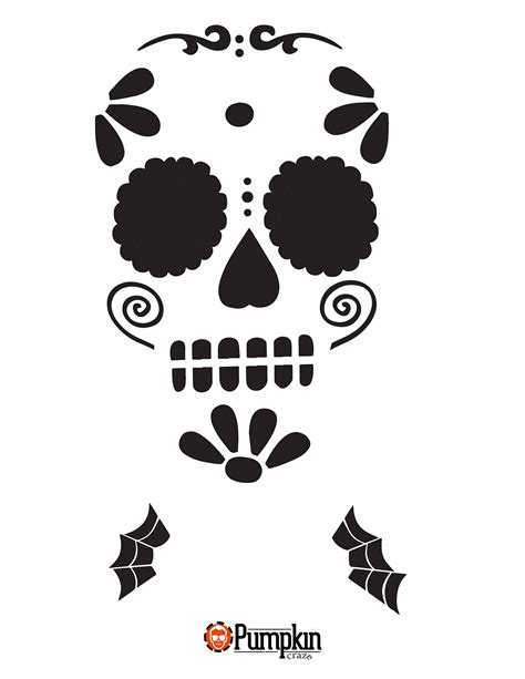 Skull Stencil For Pumpkin