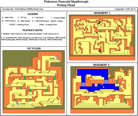 Pokemon emerald victory road map