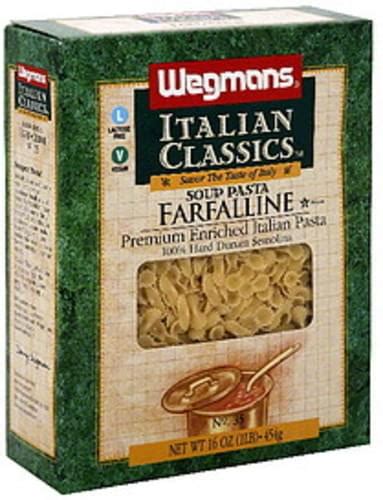 Wegmans Farfalline No. 35 Soup Pasta - 16 oz, Nutrition Information | Innit