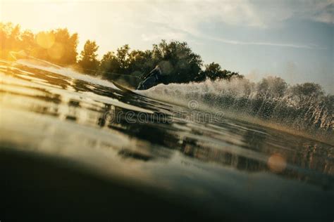 Sunset Waterski stock image. Image of summer, outdoor - 6142033