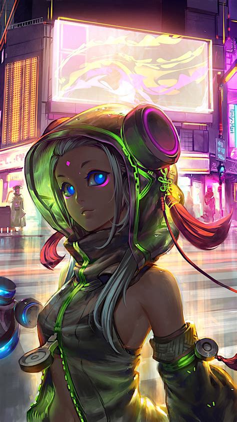 750x1334 Anime Cyberpunk Scifi City iPhone 6, iPhone 6S, iPhone 7 ,HD 4k Wallpapers,Images ...