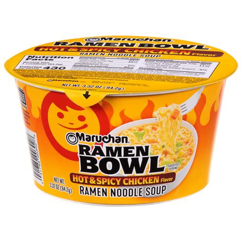 Save on Maruchan Bowl Hot & Spicy Chicken Flavor Ramen Noodles with Vegetables Order Online ...