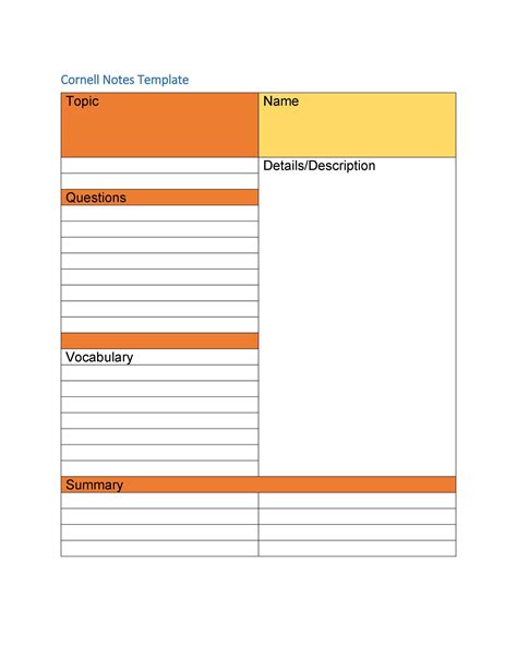 37 Cornell Notes Templates & Examples [Word, Excel, PDF] ᐅ