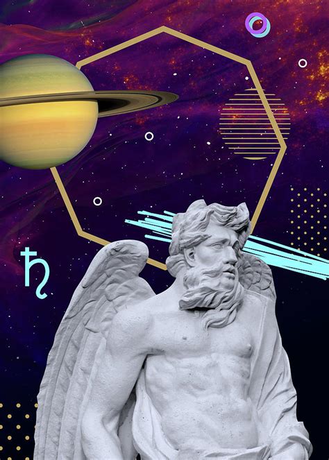 Ancient Gods and Planets - Saturn/Cronus Digital Art by Mike Airlino ...